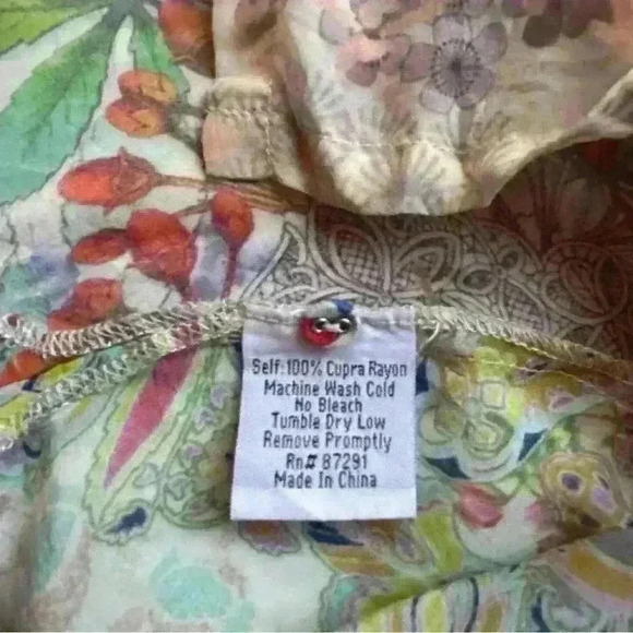 Johnny Was Garden Printed Floral Sheer Watercolor Long Cardigan XS - Picture 4 of 7